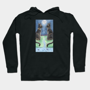 The Moon Tarot Watercolor Hoodie